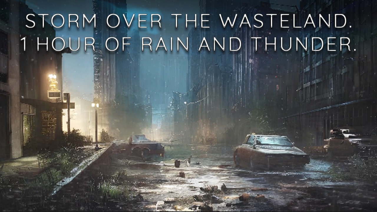Rainstorm Ambience  Gentle Thunder & Rain Sounds 1 Hour