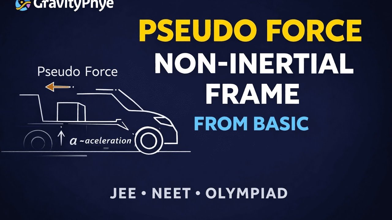 Pseudo Force & Inertial Force Explained From Basic | Non-Inertial Frame | JEE NEET Physics