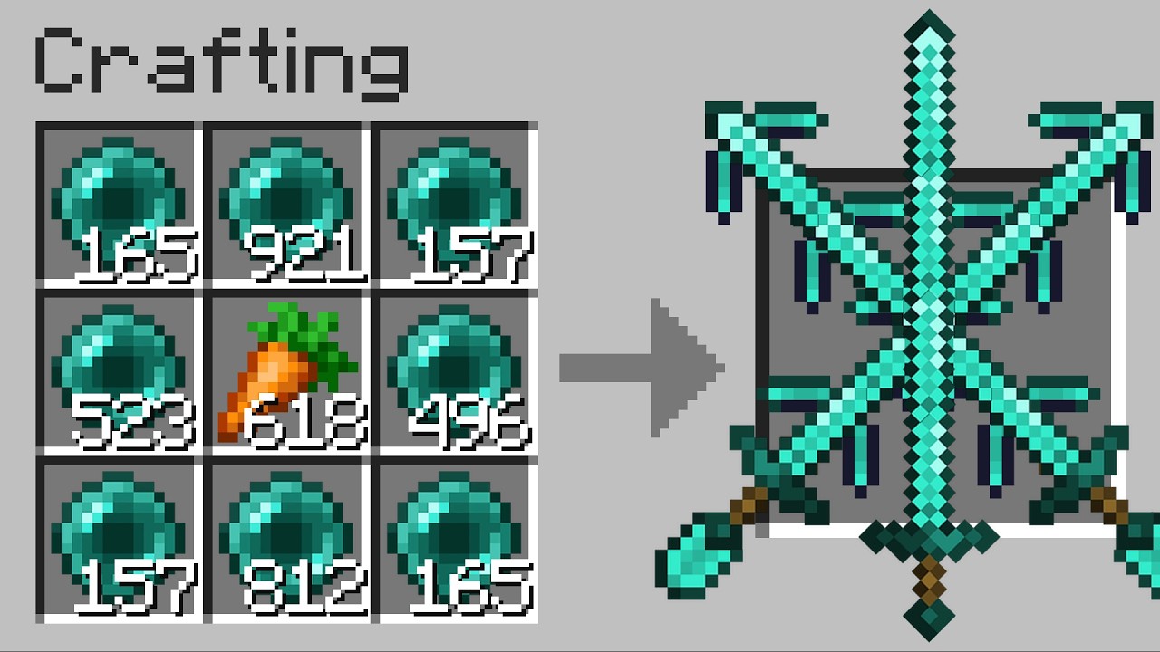 Minecraft but Crafts are Random