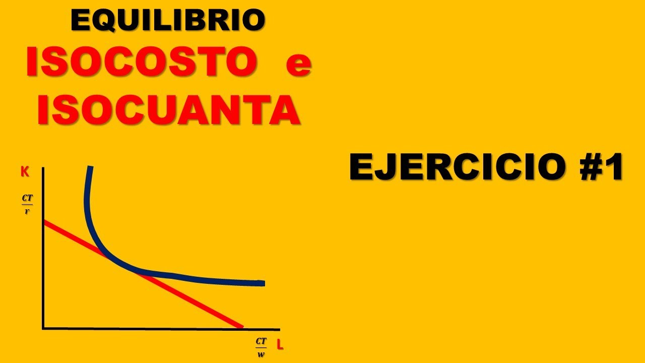 Ejercicio #1: Equilibrio Isocuanta e Isocosto