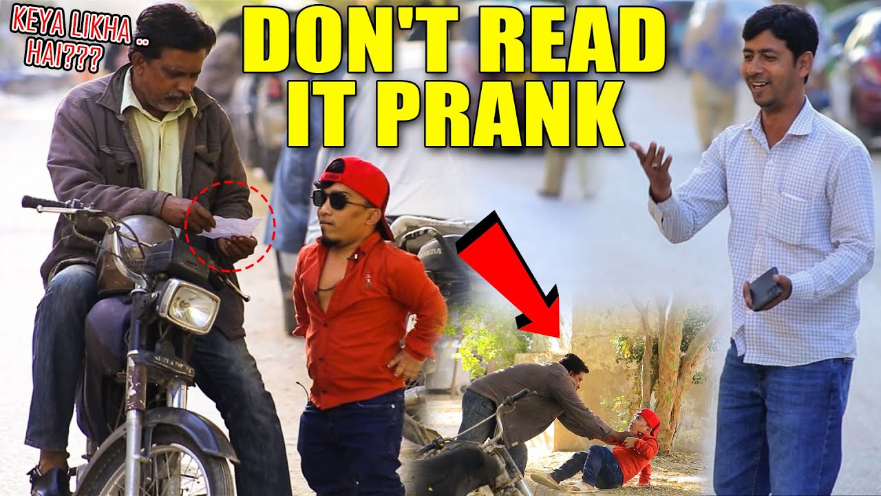 Don't Read It PRANK - @NewTalentOfficial