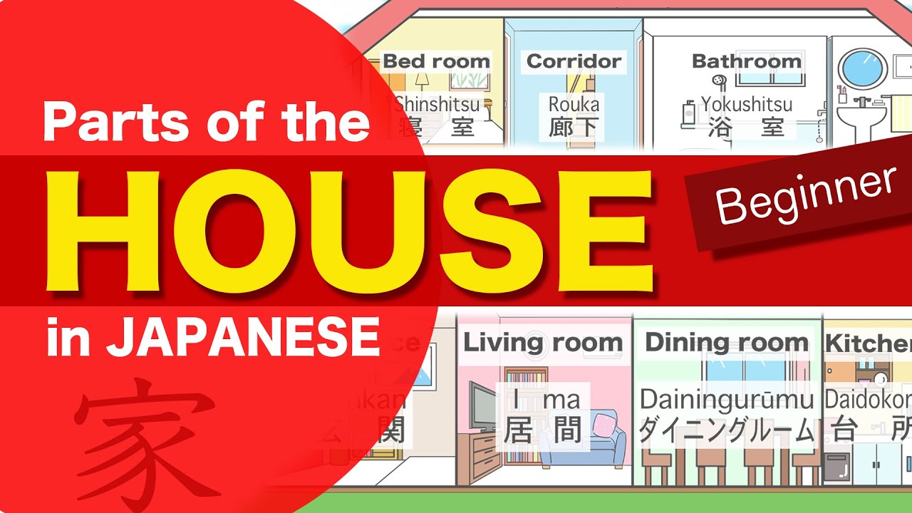 Parts of the HOUSE in Japanese🇯🇵 - Kitchen, Bathroom, Bedroom etc