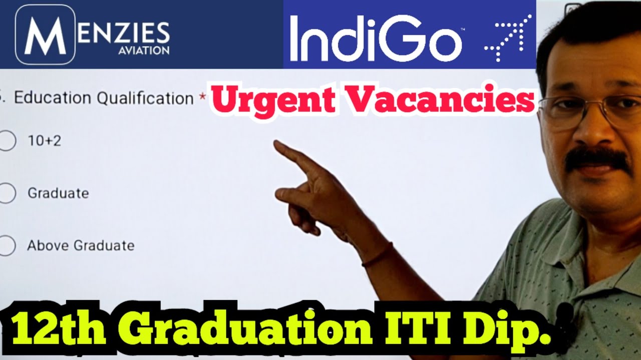 12th Pass Job | Menzies Aviation |  Indigo Airlines | Ground | Airline Airport job | @flyairAcademy