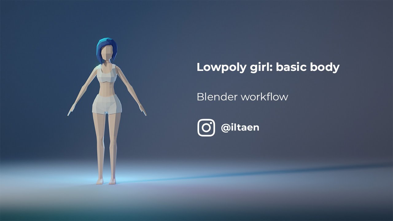 How I made lowpoly girl body | Blender workflow