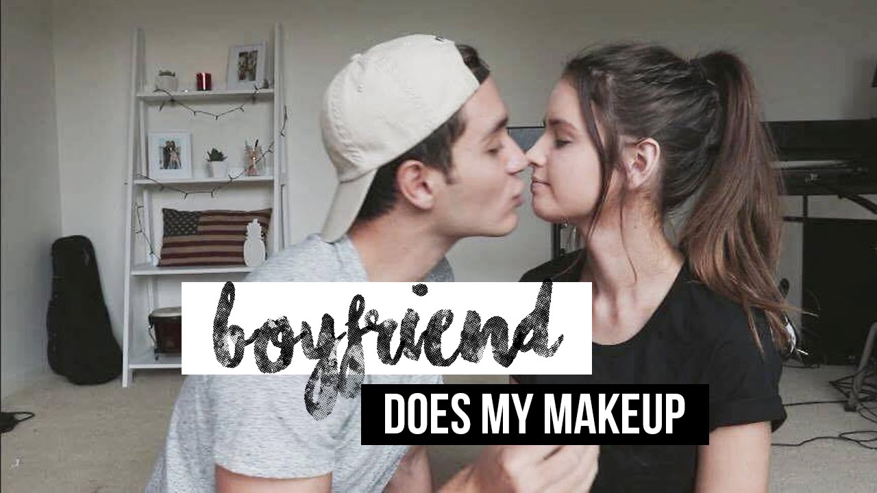 BOYFRIEND DOES MY MAKEUP | Jess Bauer & Gabriel Conte