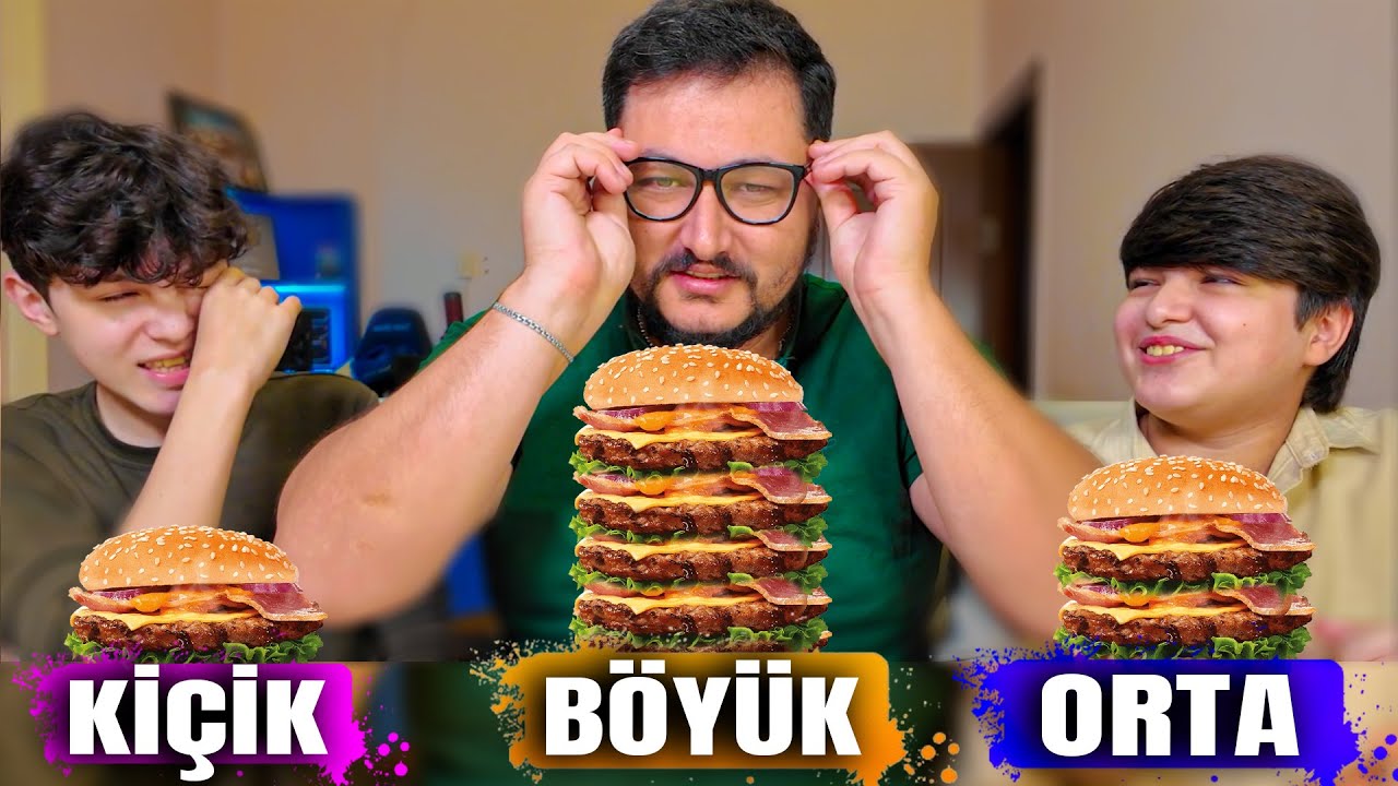 BÖYÜK, ORTA və ya KİÇİK YEMƏK YARIŞMASI! Oğullarımla Şans Yeməyi!