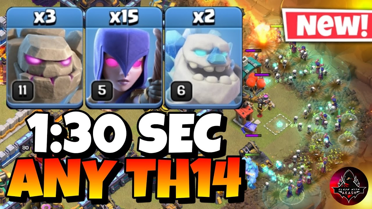 TH14 Zap Witch Attack Strategy (2024) Best TH14 Witch Army | Clash of Clans | COC