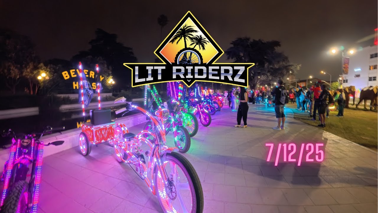 These glowing bikes just hit Hollywood and it's wild