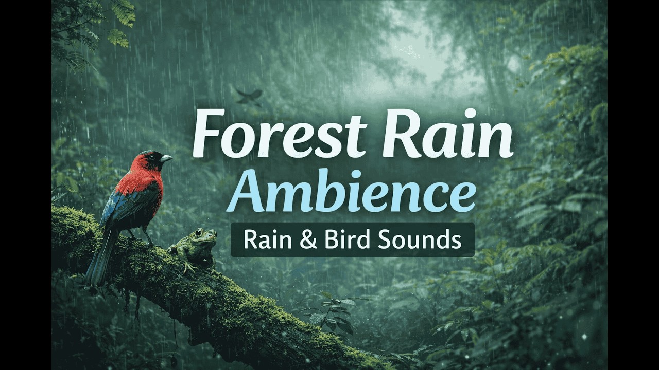 🌧️ Forest Rain Sounds with Birds & Nature Ambience | PeaceWave Sounds 🌊