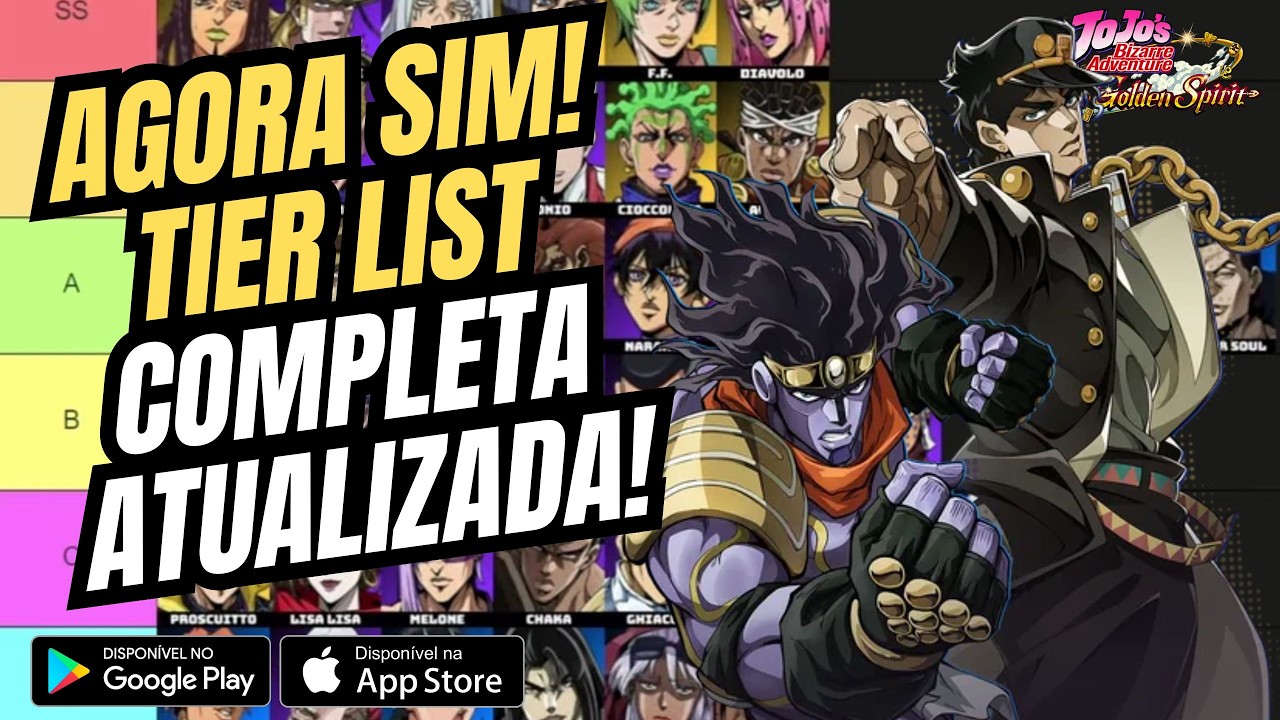 ⭐ATUALIZADO! A nova TIER LIST de JOJO&acute;S BIZARRE ADVENTURE GOLDEN SPIRIT!⭐