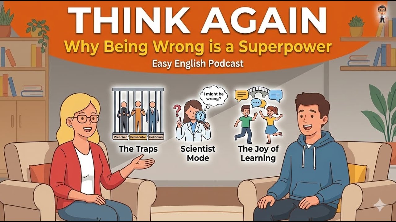 Learn English with Think Again by Adam Grant | Daily English Conversation for Beginner