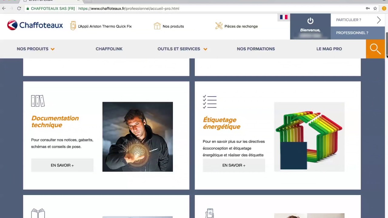 Conseils Professionnels / Acc&eacute;der Docuth&egrave;que Chaffoteaux / Chaffoteaux