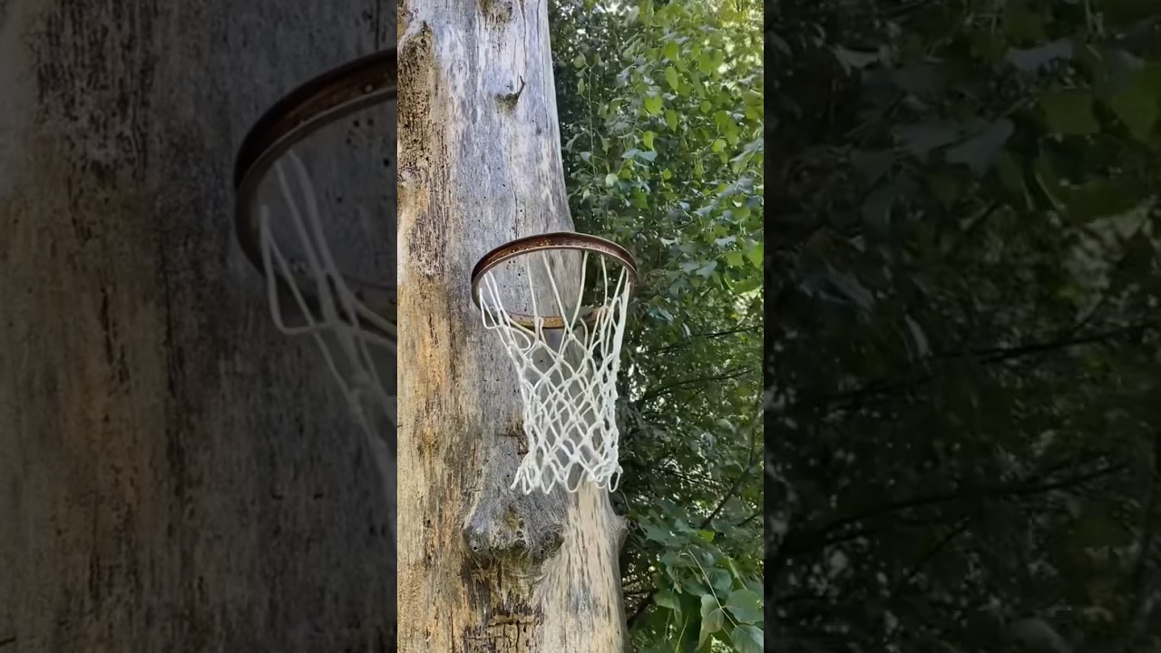 DIY Bicycle Rim Basketball Hoop 🧠💡🏀 #MotivatedByMylan | How to make a homemade backyard goal