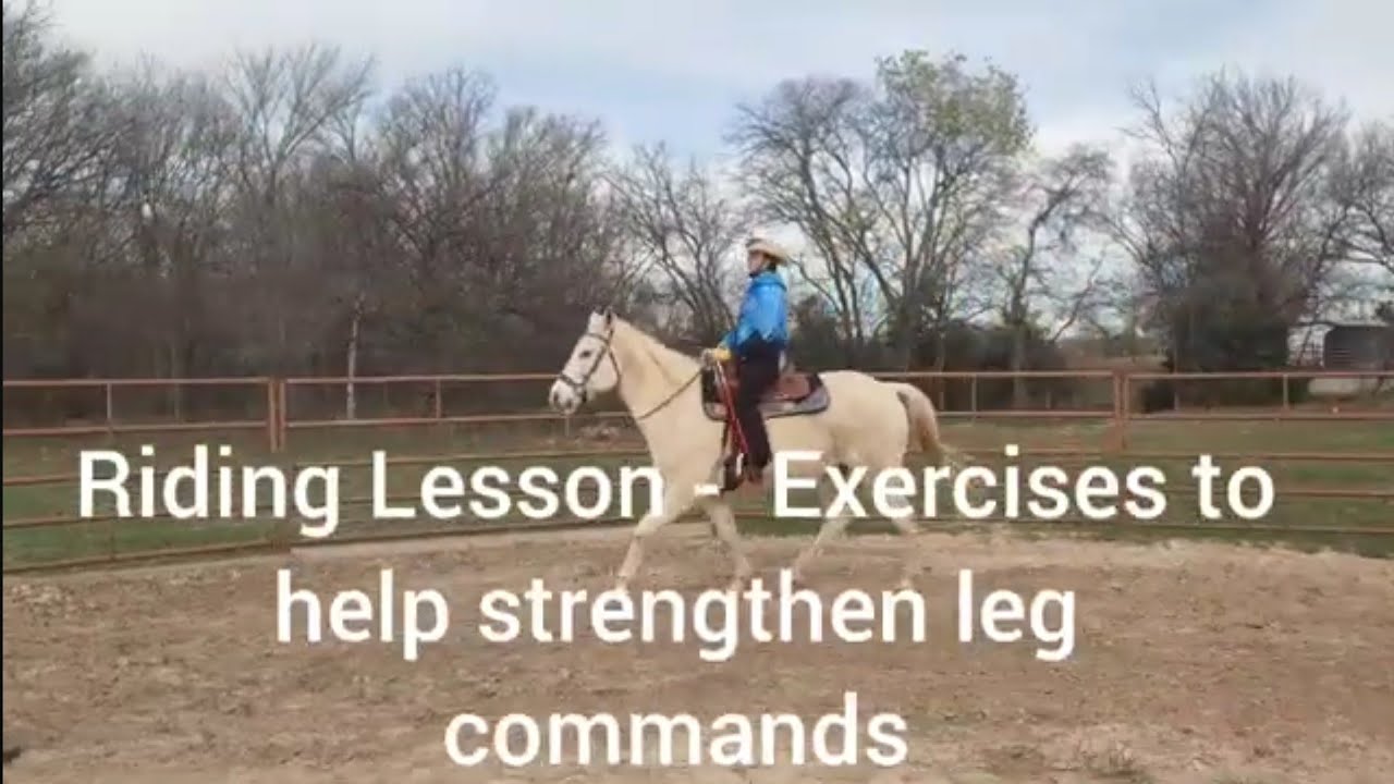 Riding Lesson - Exercises that focus on leg pressure. - Stronger inside and outside leg cues