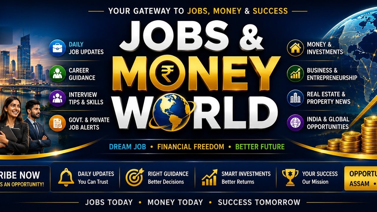  JOBS & MONEY WORLD, Daily Job Updates,Money & Investment  Subscribe Now & Join Our Success Journey
