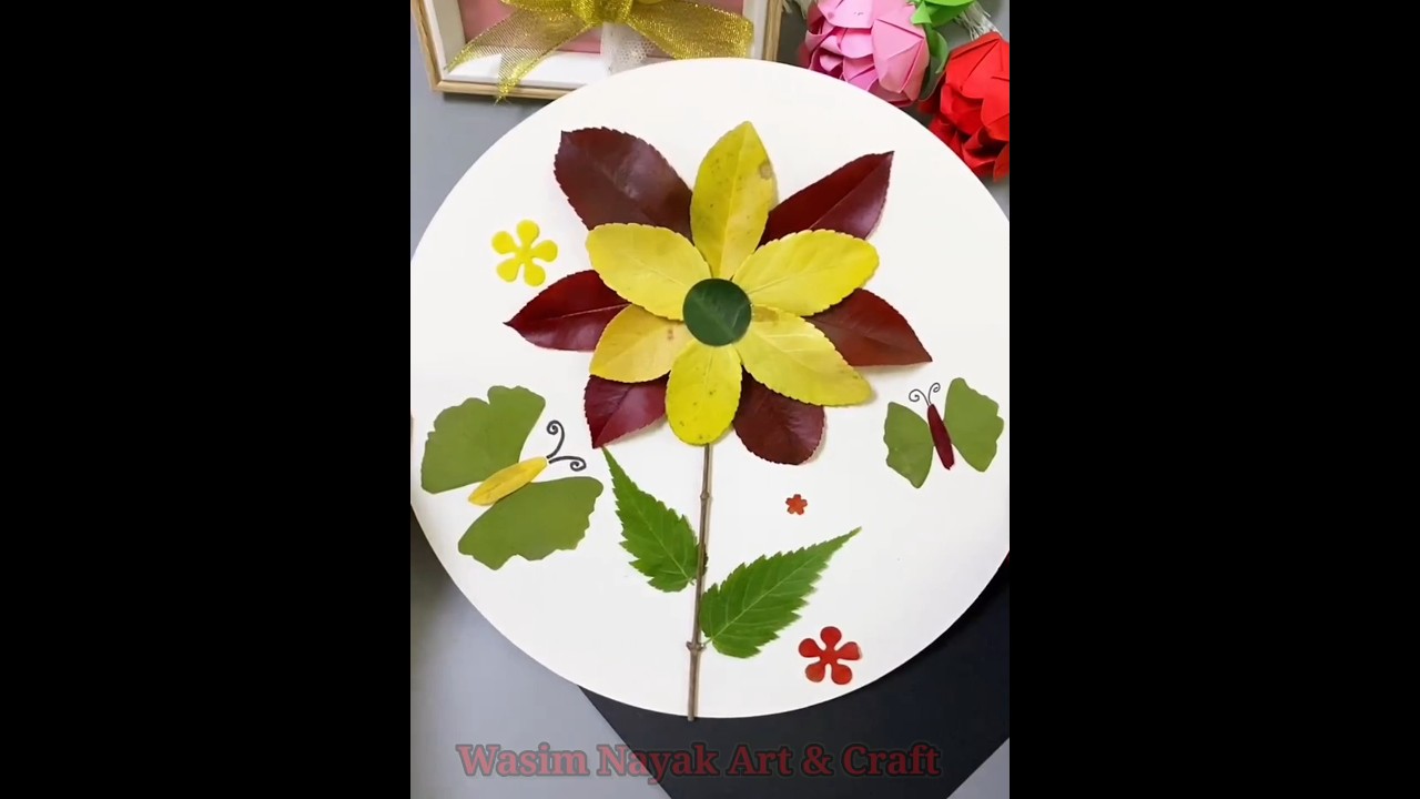 Easy Leaf Beautiful Crafting ideas for kids -- Wasim Nayak Art & Craft #shorts #art  #craft #shorts