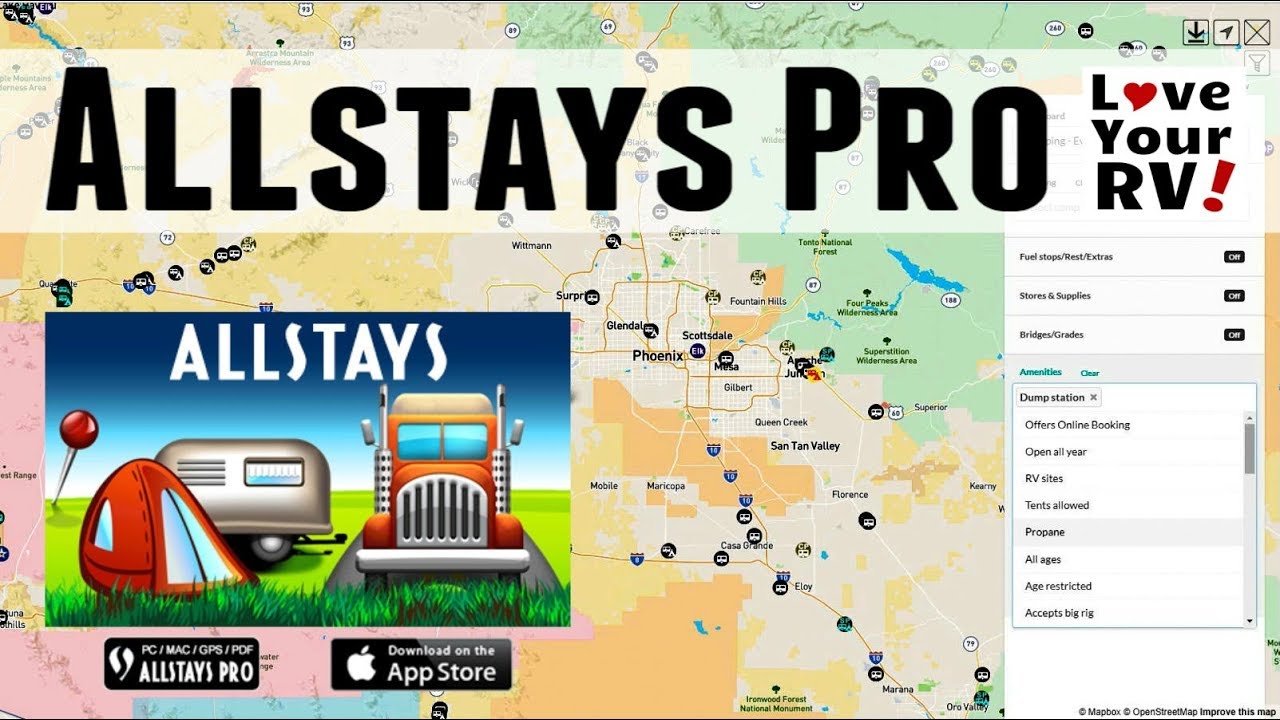 Allstays Pro for RV Trip Planning  (Disclaimer: I'm an Affiliate)