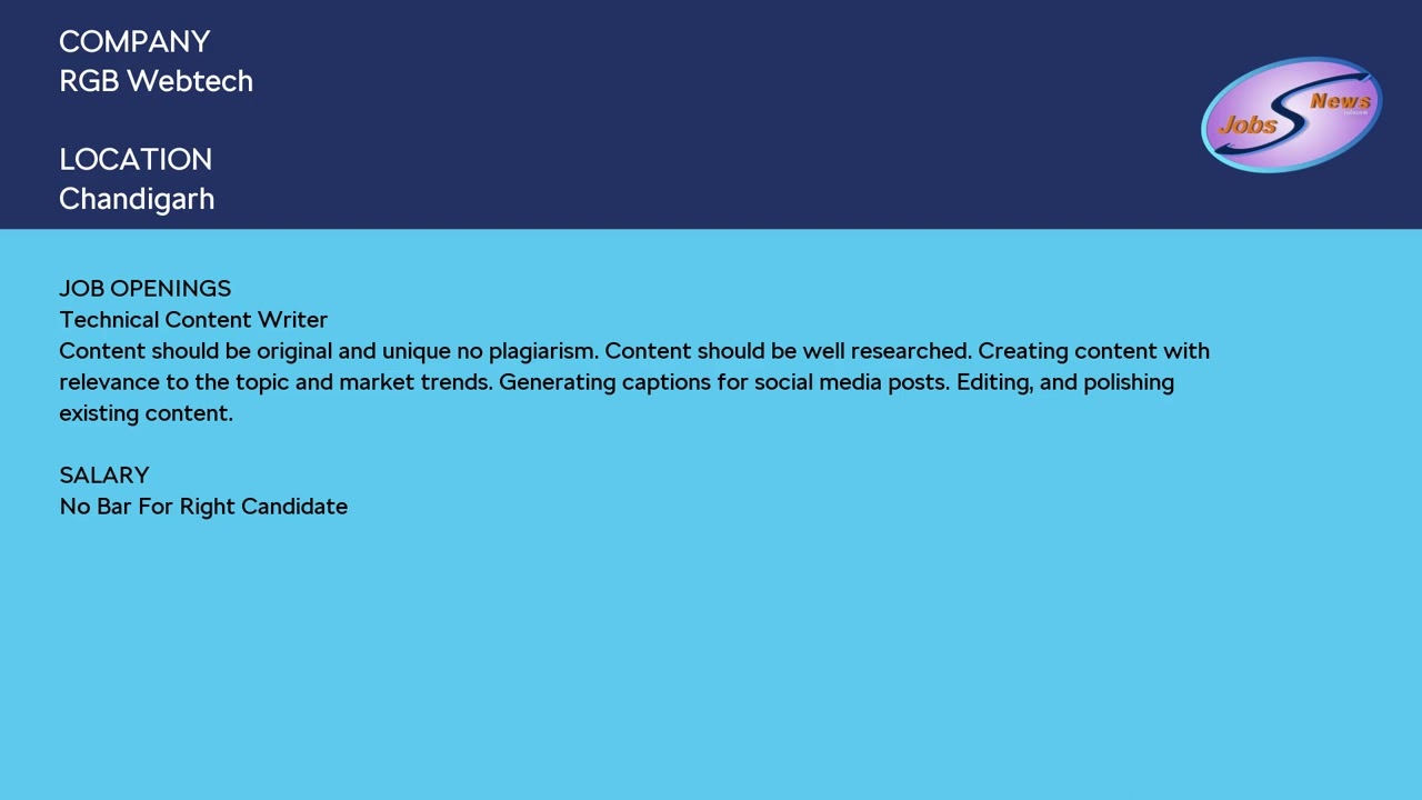 Jobs News # RGBwebtech#webtechnology #jobs Email:jobsnews93@gmail.com.