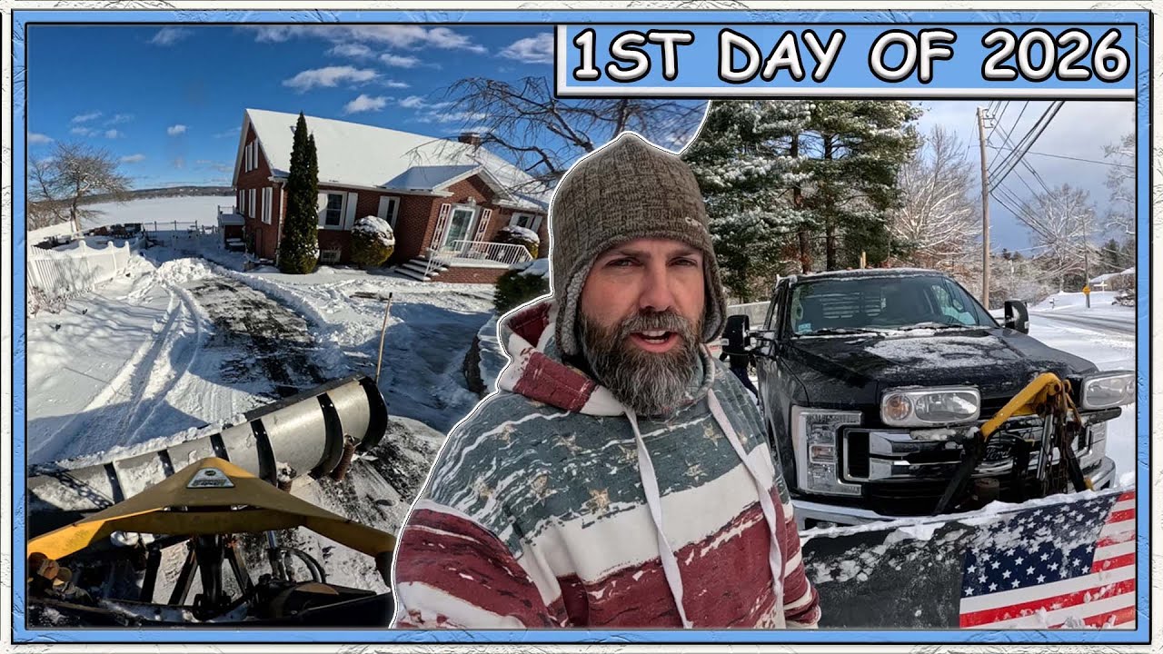 Snow Squalls on New Years Day Means Plowing all the Accounts!