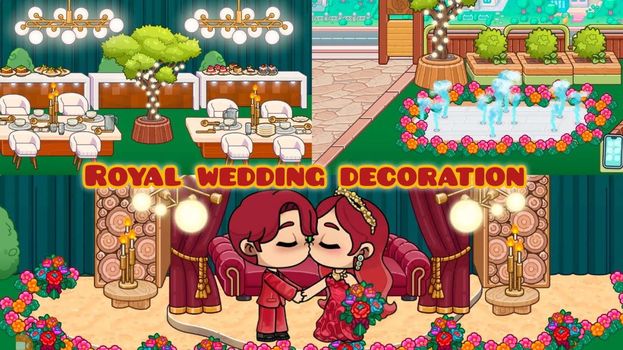 GRAND ROYAL WEDDING DECORATION FOR FREE|🤩🤩Avatar world|tutorial 