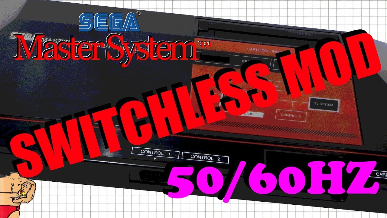 Sega Master System Switchless 50/60Hz Region Mod Install Demonstration