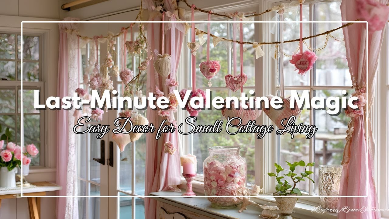 Easy Last Minute Valentine DIY Decor for Small Cottage Spaces
