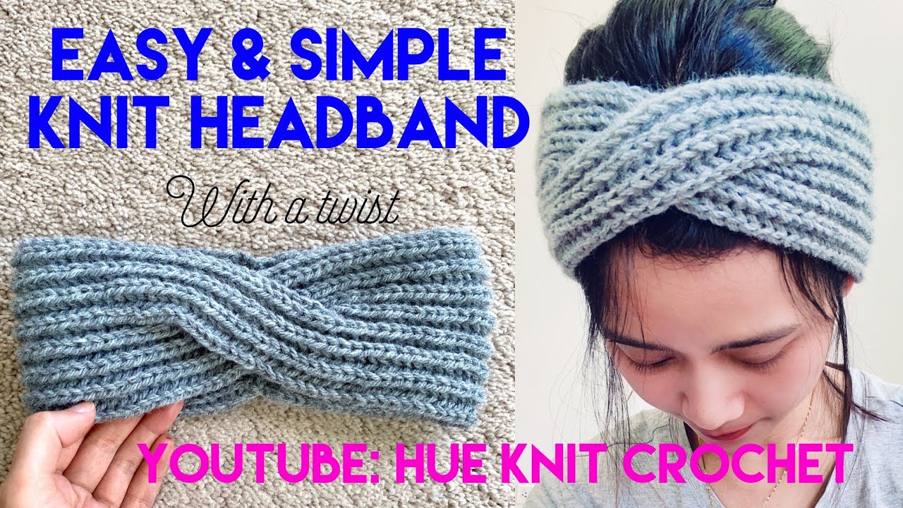 Đan băng đô, tập đan cốt, knit headband