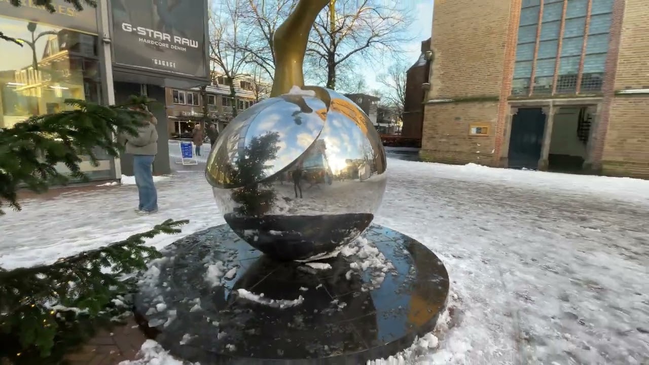 Winter in Ede Centrum [Binaural Walk]