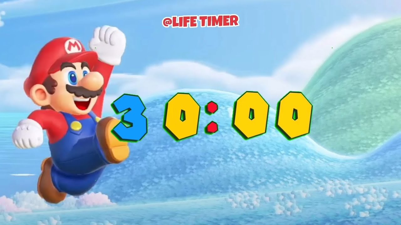 30 minute Super Mario Countdown | End with an Alarm! #30minutes #mario #timer