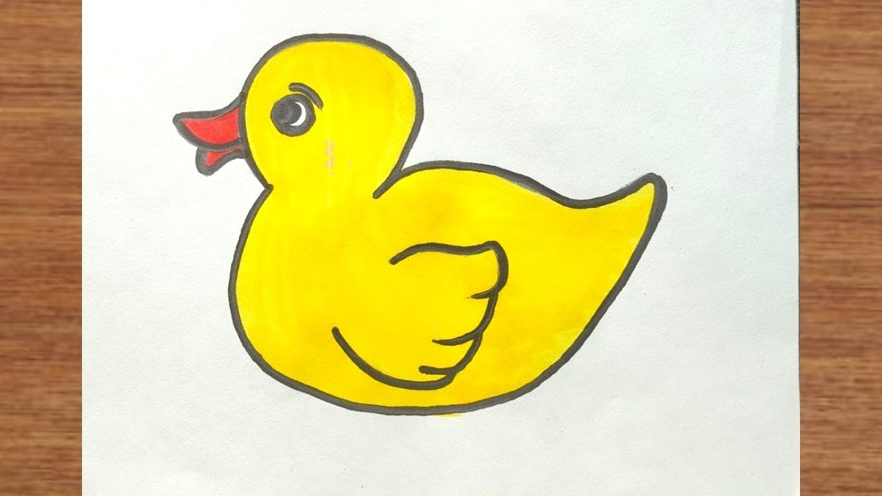 Cute Duck Drawing Step By Step .. 🐥🐥