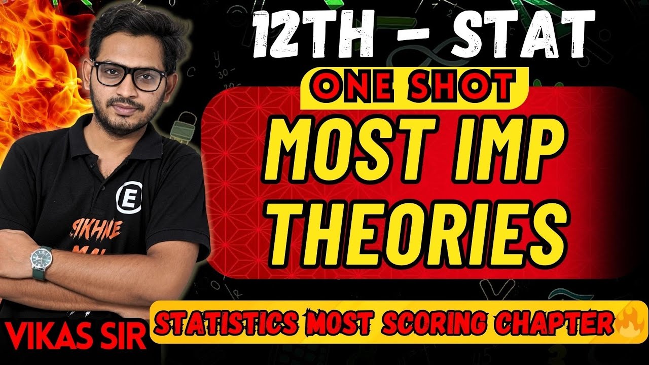 Class 12 Statistics Most Important Theory 🔥 LIVE | GSEB Board 2026 by Vikas Sir