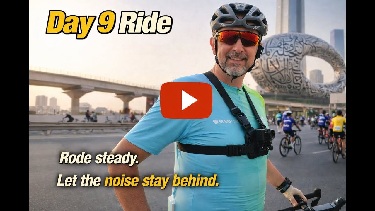 Day 9 Ride“Rode steady. Let the noise stay behind.”