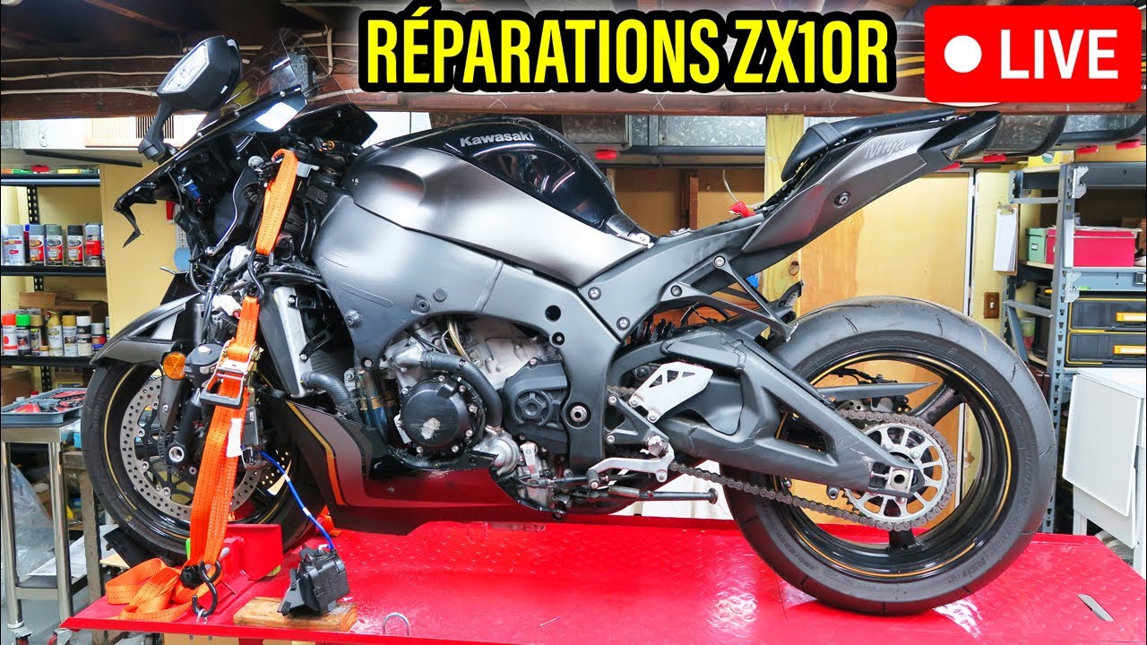 🔴 LIVE : RÉPARATIONS KAWASAKI ZX10R ACCIDENTÉE EN DIRECT