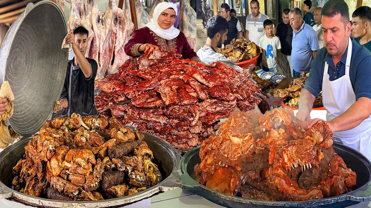 500 YEARS OLD UZBEK TECHNIQUE OF COOKING MEAT | UZBEKISTAN FAMOUS SAMARKAND ROSH RECIPE IN TASHKENT