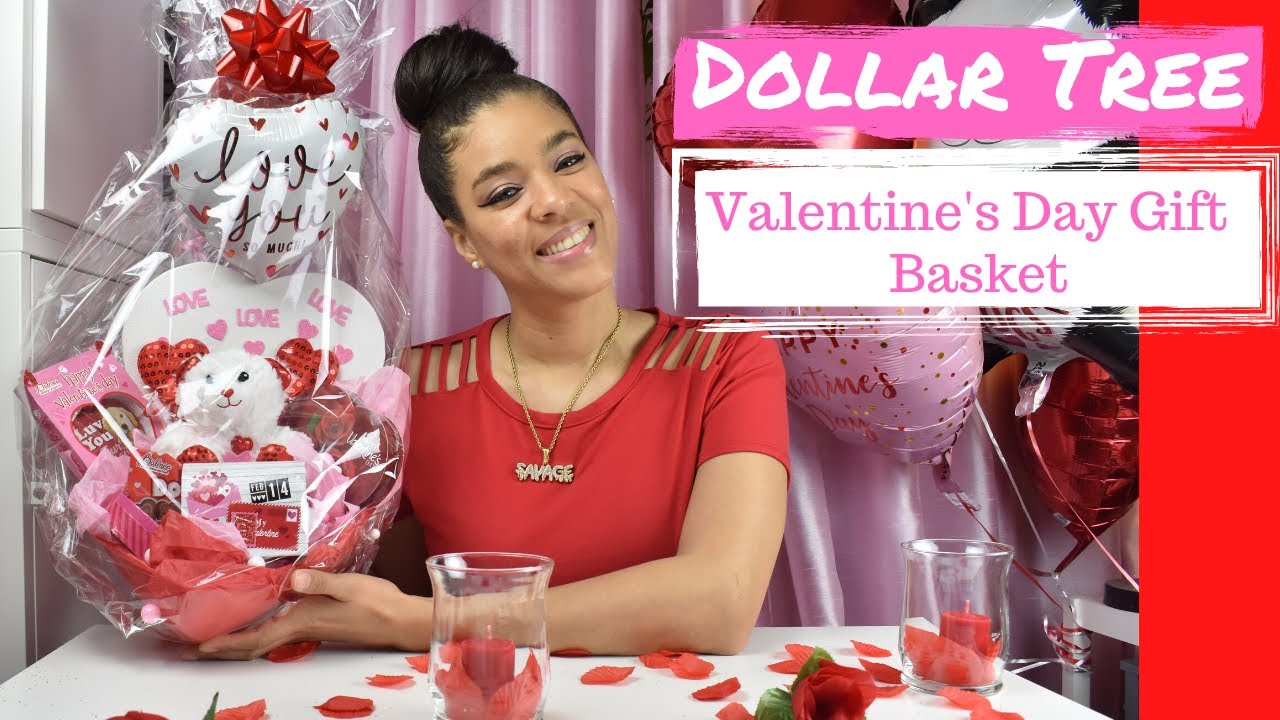 Dollar Tree Valentine's Day Gift Basket | Valentine's Day Gift Basket Ideas