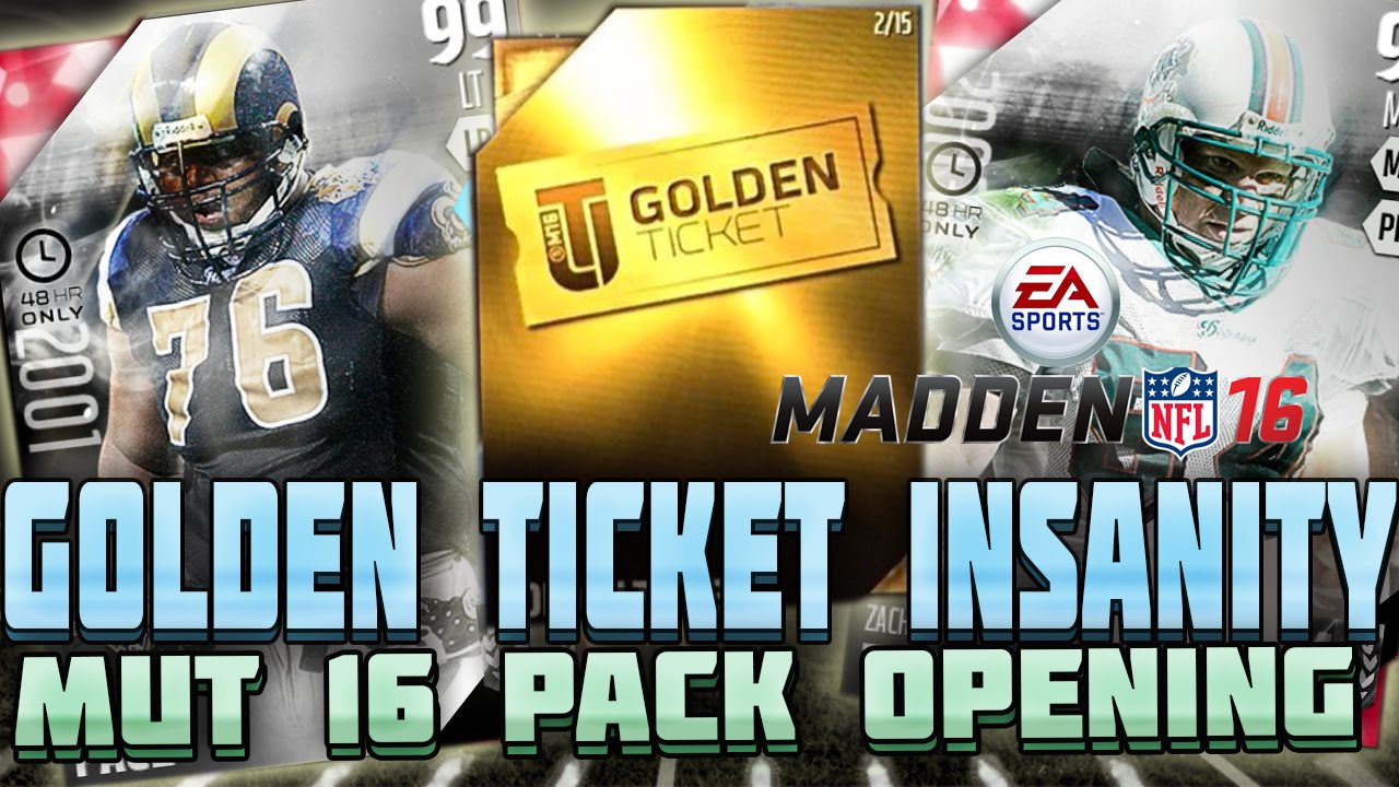 MUT 16 PACK OPENING | HUNTING FOR GOLDEN TICKETS!!! ALL THESE ELITES?! Madden 16 Ultimate Team