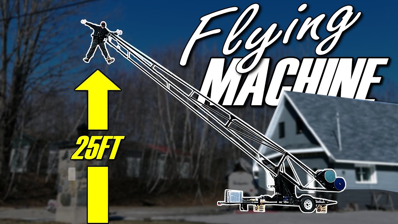 Flying Machine PART 3: IT WORKS!  Made with a budget of 150$ 😅
