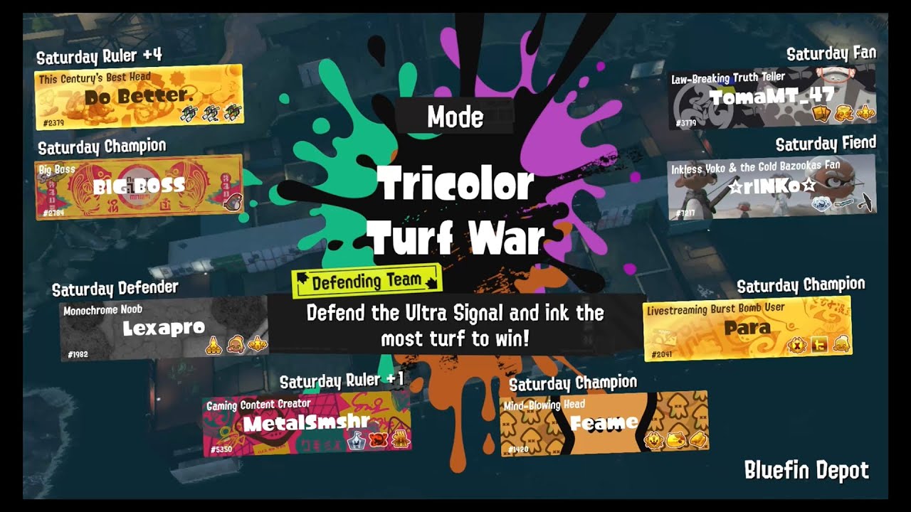 Splatoon 3 - Splatfest #13 (NA/EU): Friday Vs. Saturday Vs. Sunday - Day 2 Tricolor Battles