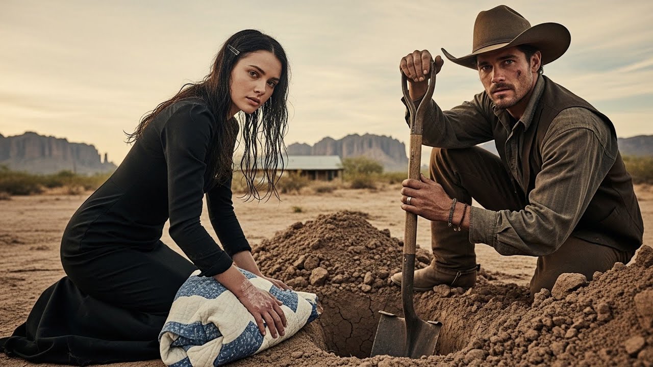 She Was Trying To Bury Her Husband By Herself, The Cowboy Took The Shovel And Said A Prayer