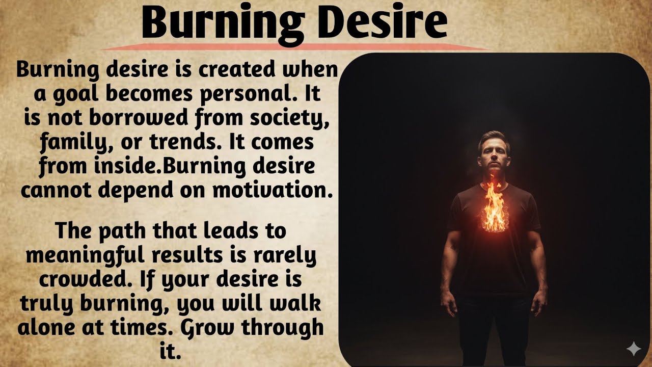 Burning Desire | learn English |Improve Your English Fluency 