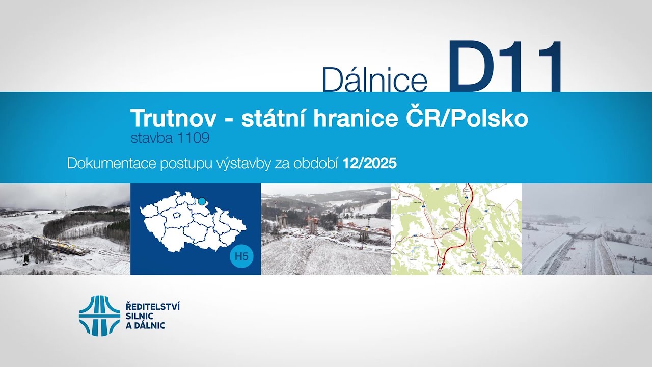 D11 1109 Trutnov – státní hranice ČR/Polsko (dokumentace stavby 12/2025)