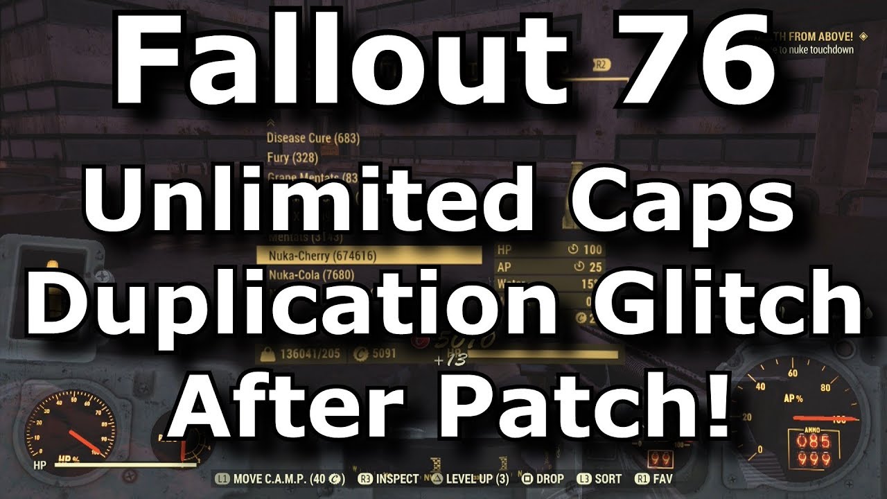 Fallout 76 Unlimited Bottle Caps Duplication Glitch After Patch! (Fallout 76 Glitches)
