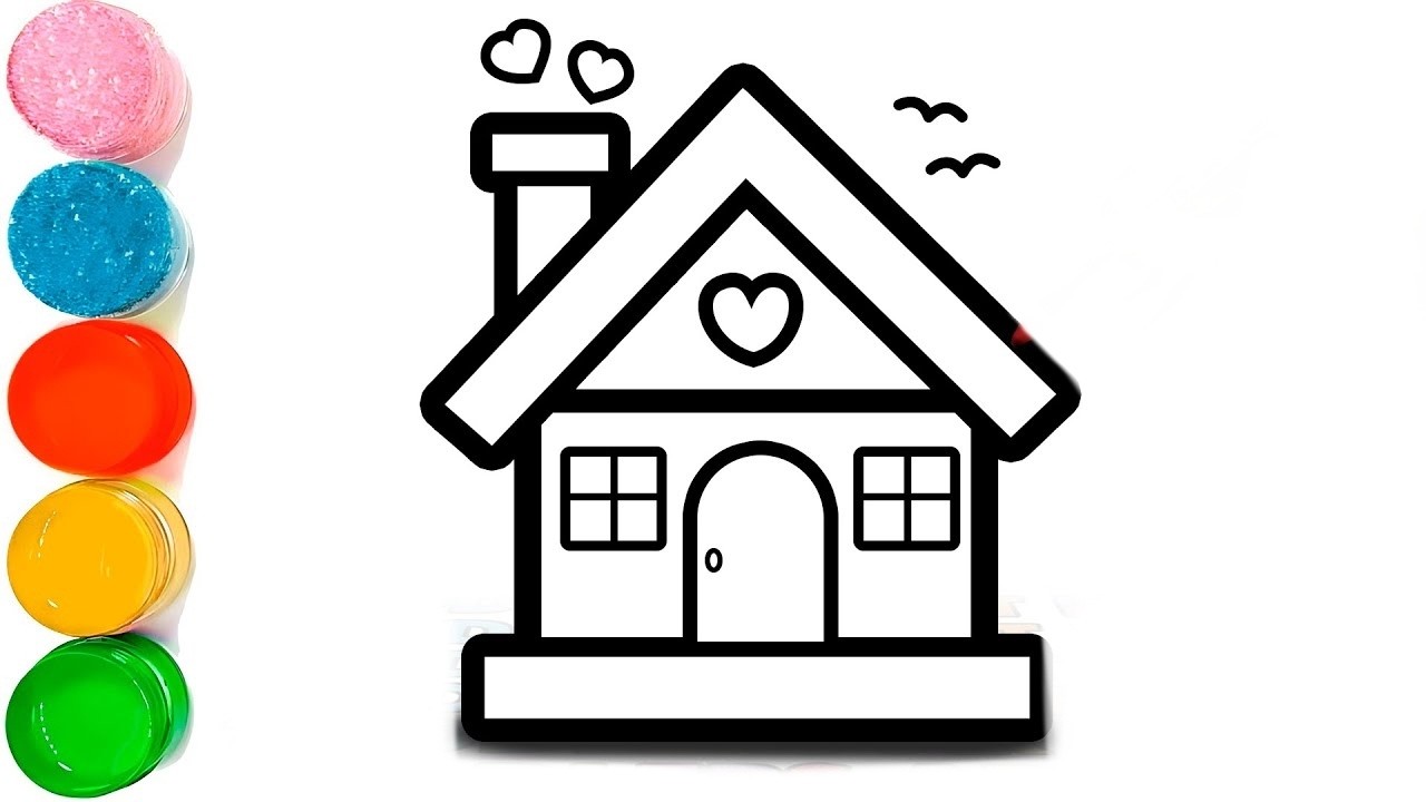 How To Draw a House Easy | Simple House Drawing For Kids Step by Step | Beautiful House Drawing