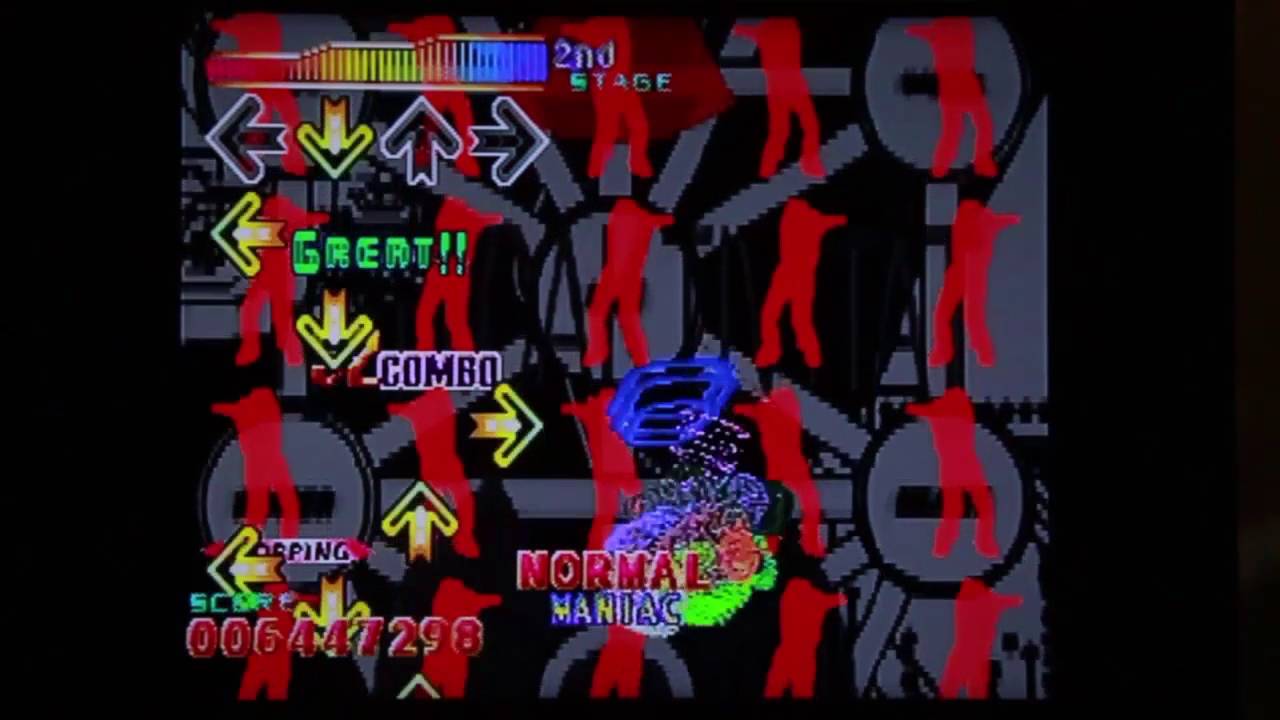 DDR 1stMIX: DISK BEINGS gameplay (+BG animations)