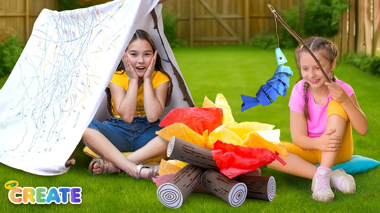 Backyard Camping Crafts for Kids ⛺🌿 | DIY Tent, Art & Campfire Fun!