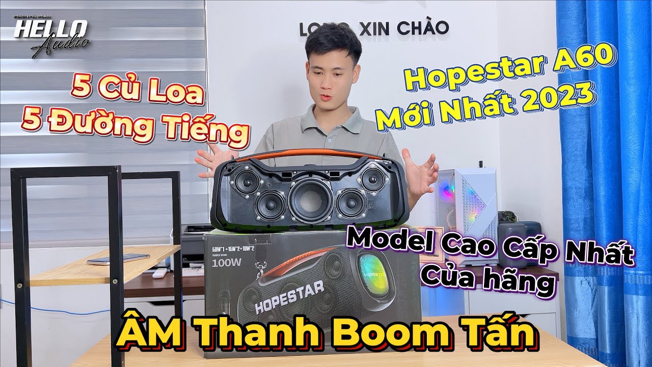 Review Hopestar A60 Mẫu Loa Cao Cấp Nhất Của Hãng I Mới Ra Mắt 2023 I Công Suất Lớn I 5 Củ Loa