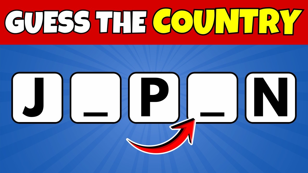 Guess The Country 🌍 | Mixed Up Letters Challenge | 40 Questions + Flag Round!