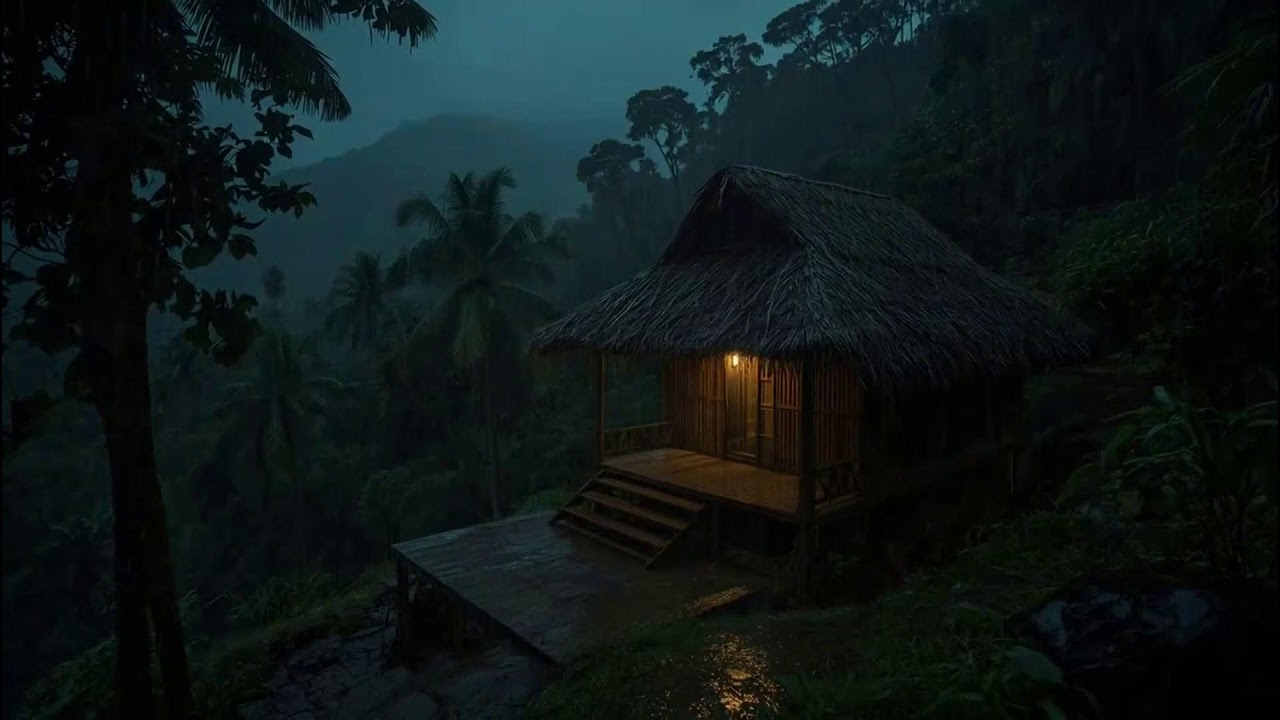 Night Forest Rain Sounds 🌙 | Soft Rain White Noise for Deep Sleep & Calm Mind