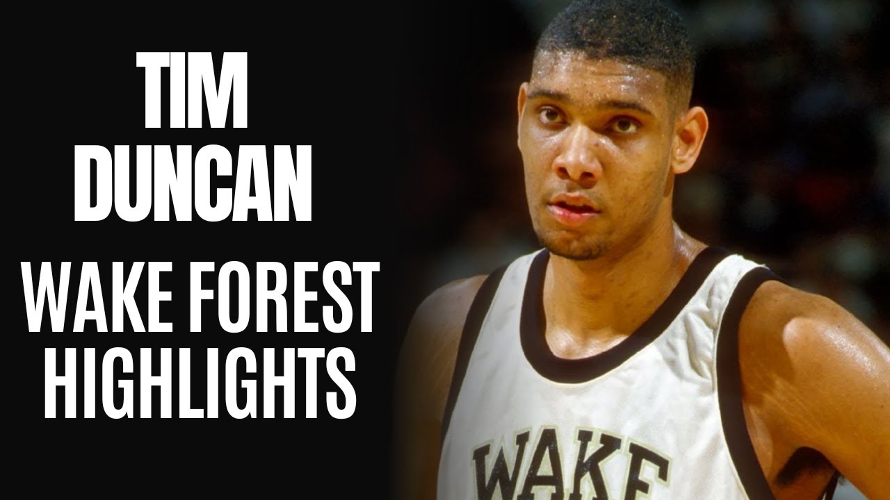 Tim Duncan Official Wake Forest Demon Deacons Highlights