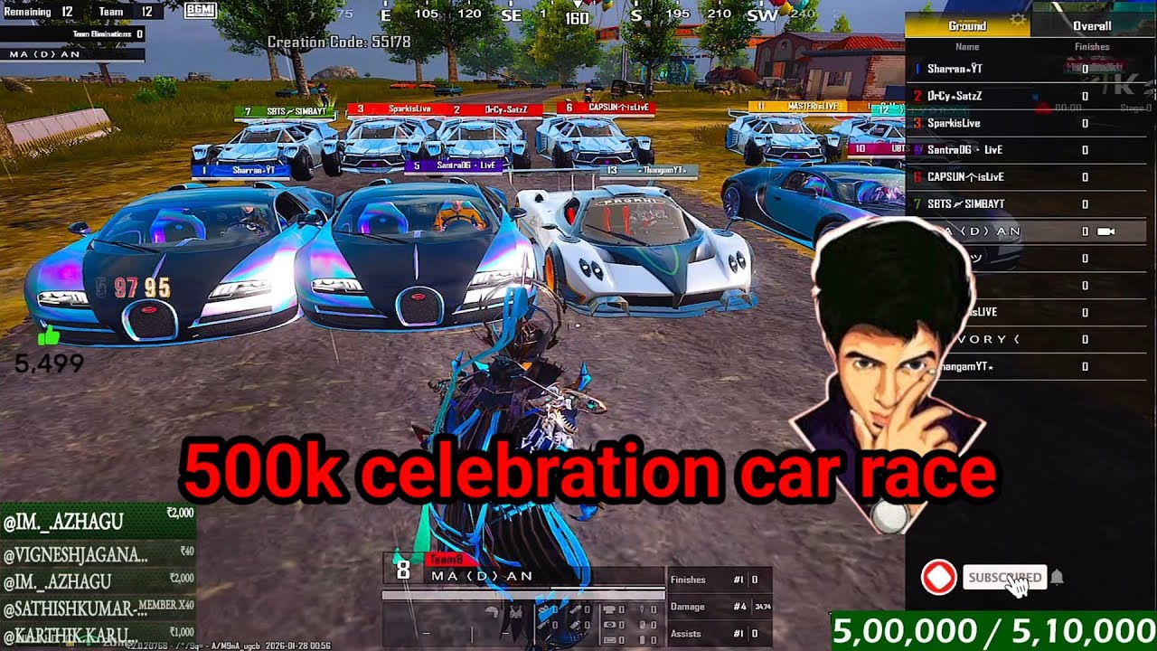Madan 500k YouTube family celebration car race cash price#madan #trending #shots#gaming#BGMI #pubg